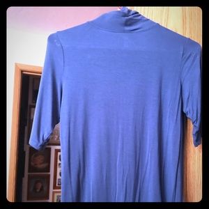 Short Sleeve Basic Turtle Neck Top